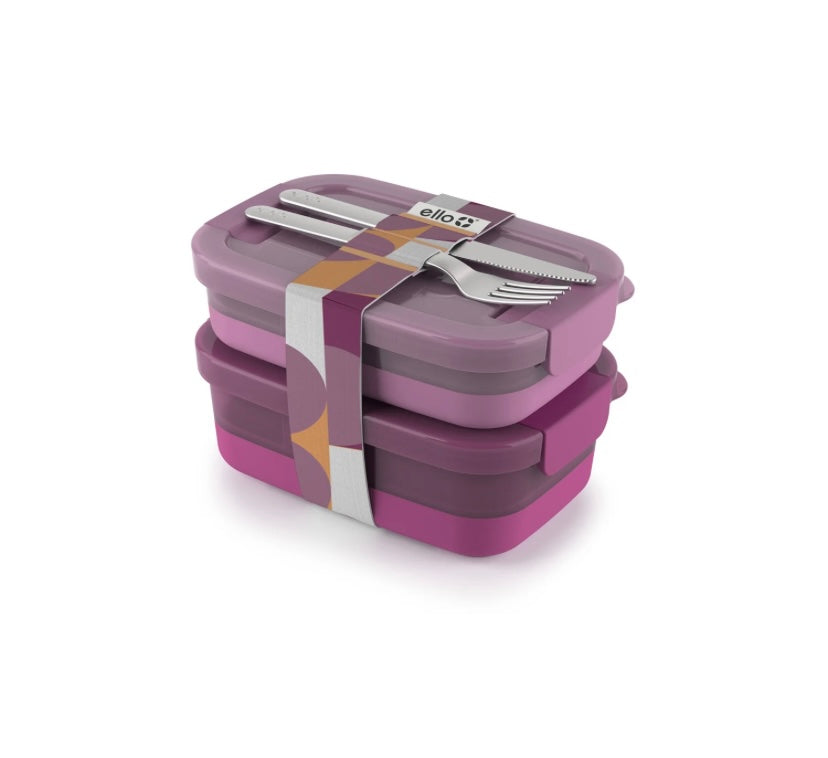 Set 2 bentobox ello Fucsia PRE ORDEN