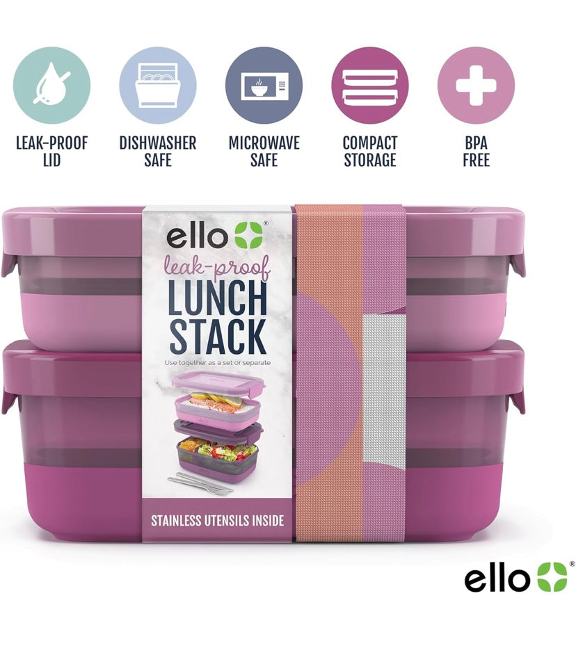 Set 2 bentobox ello Fucsia PRE ORDEN